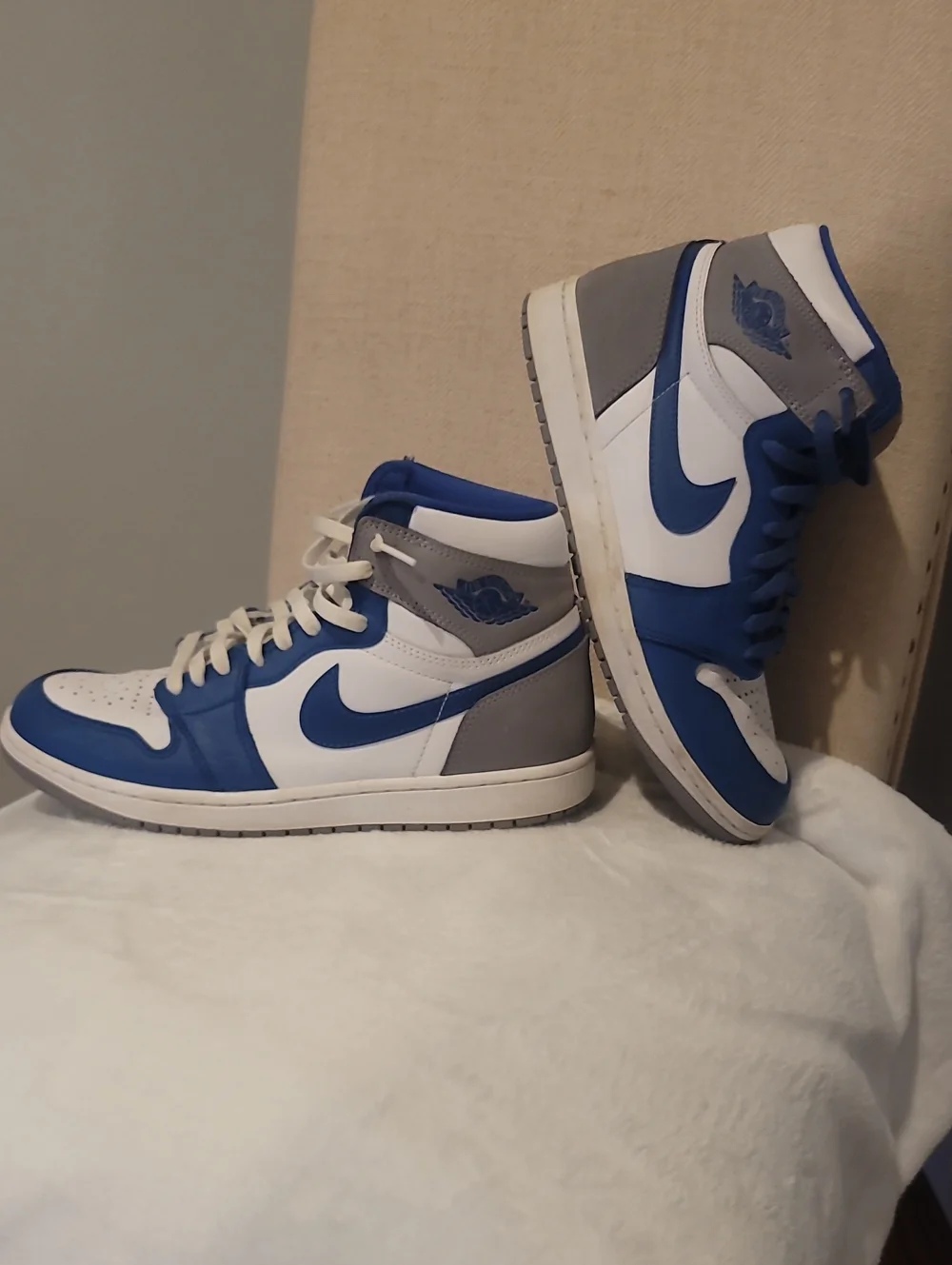 Nike Men’s High-Top Sneakers - Blue / White / Gray